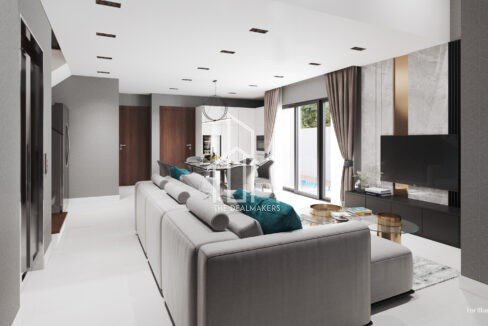 1. Living, Dining & Dry Kitchen